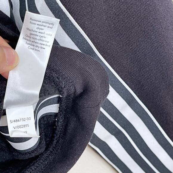 Athleta 24/7 Striped Crew Sweatshirt Pullover Black White Small S Crew Neck - Picture 9 of 11